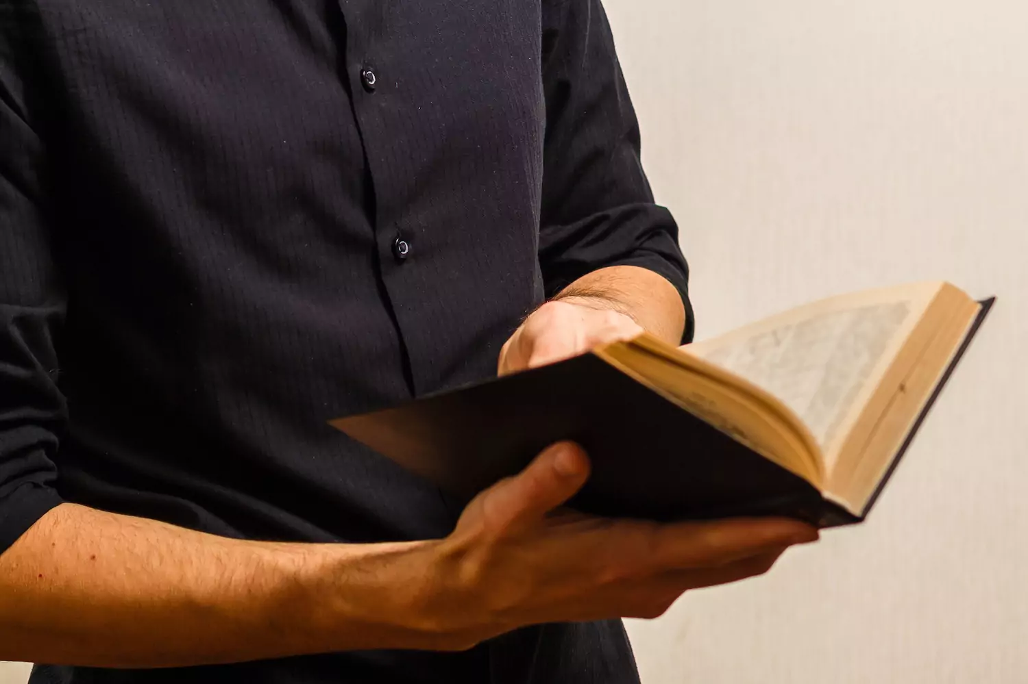 Man reading Bible